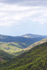 Naklejka premium Scenic view of landscape against sky in Tizi Ouzou, Algeria.
