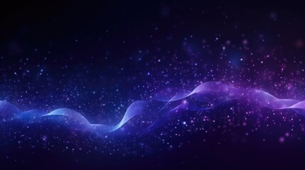 Fototapeta premium stunning digital purple particles wave abstract background with shining dots and stars for captivating wallpaper art
