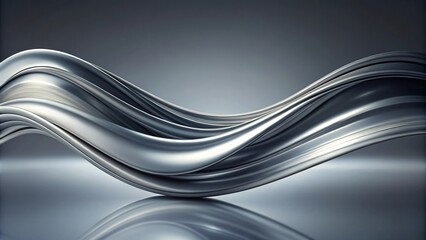 Obraz premium Wide-angle elegant grey fluid waves with subtle highlights