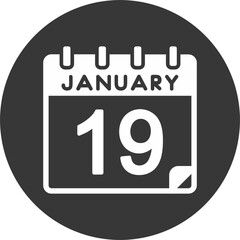 19 January Vector Icon Design
