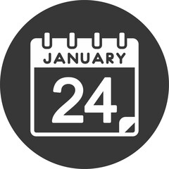 24 January Vector Icon Design
