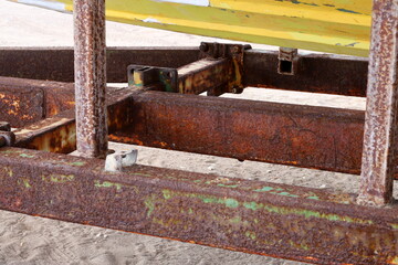 Old and rusty metal products.