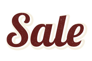 Retro word Sale typography design element