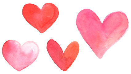 Fototapeta premium Pink heart set png valentine day edition