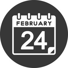 24 February Vector Icon Design