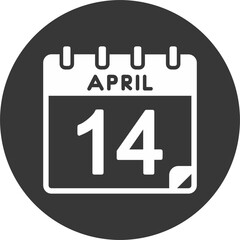 14 April Vector Icon Design