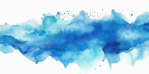 Obraz premium Abstract Blue Watercolor Wash for Background Design