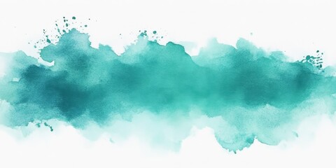 Tranquil Green Watercolor Background Wash