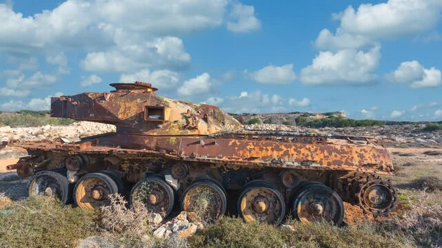  cyprus old firing ground time lapse scene