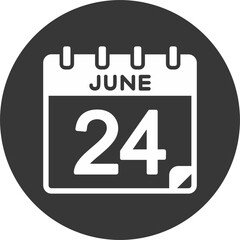 24 June Vector Icon Design