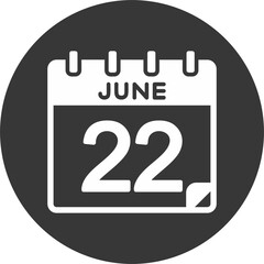22 June Vector Icon Design