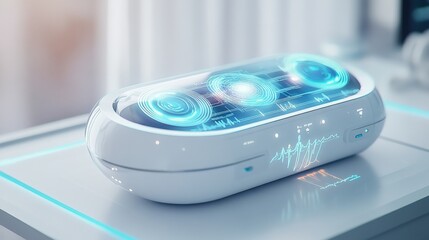 A smart healthcare device that monitors and predicts health conditions using AI