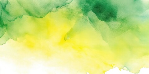 Fototapeta premium Soft Yellow and Green Watercolor Background
