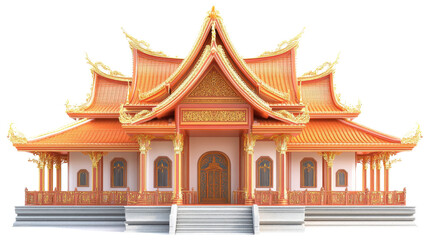 Fototapeta premium Majestic Thai Temple Architecture 