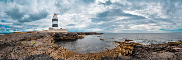 Panorama Hook Lighthouse in Irland - über 800 Jahre alter Leuchtturm