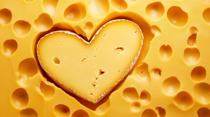 A heart made out of cheese