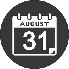 31 August Vector Icon Design