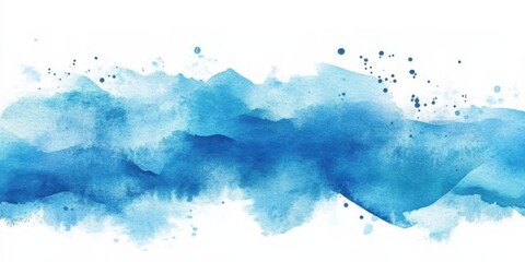Obraz premium Serene Watercolor Background in Blue Tones