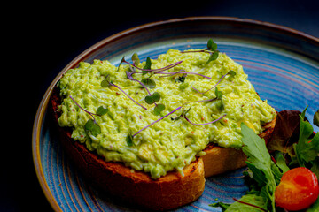 Guacamole on plate - isolate close up




