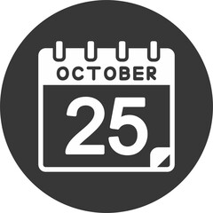 25 October Vector Icon Design