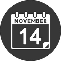14 November Vector Icon Design