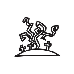 Halloween costume outline icon
