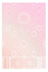 Naklejka premium Pink Arabian pattern vintage illustration transparent png, remix from original artwork