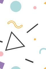 Colorful geometric memphis design element