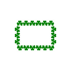 Symbol of good luck. Realistic clover frames  icon isolated on white background.