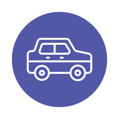 Taxi vector Outline Cricle Design icon. Winter Travelling Symbol on White background EPS 10 File