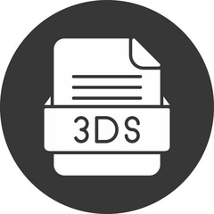 3DS File Format Vector Icon Design