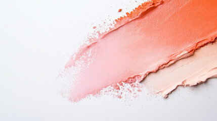 vibrant blend of pastel pink and orange watercolor textures creates minimalistic and artistic...