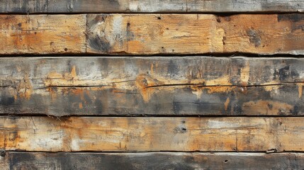 Naklejka premium Weathered wooden planks with natural texture
