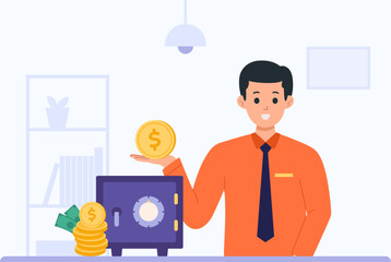 Flat design of finance business vector illustration