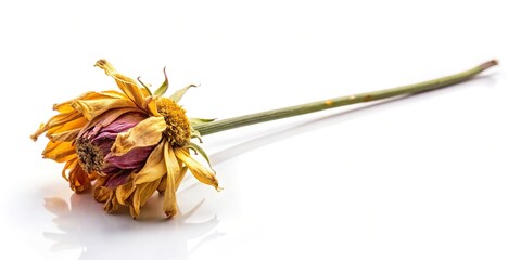 Wilted flower representing fragility of life