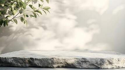 mockup 3D, puste tło, kamienna powierzchnia, minimalizm, tło szare, subtelne oświetlenie, naturalne produkty, kosmetyki ekologiczne, produkty zdrowotne, outdoor, estetyka kamienia, elegancki design, r