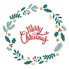 Naklejka premium Merry Christmas png badge, transparent background