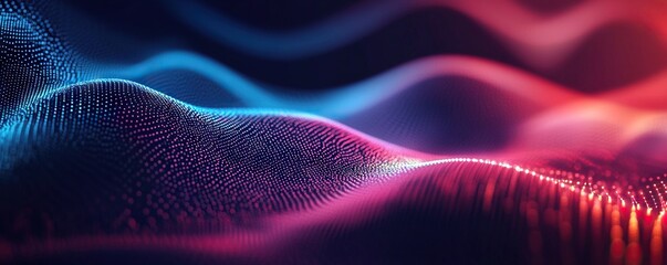 Digital background perfect for tech processes, neural networks, artificial intelligence, data transfer and encryption, digital archives, sound and graphic presentations, science, education, etc.