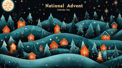 Celebrating National Advent Calendar Day with Festive Winter Scenes