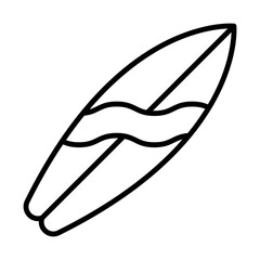 Surfboard line icon