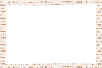 Png frame with brown dashed line pattern transparent background