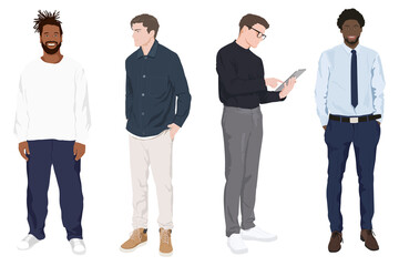 Obraz premium Entrepreneurs & businessmen png sticker illustration, transparent background