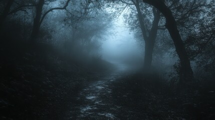 Naklejka premium Visiting a haunted trail.