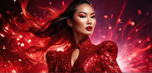 Fiery red glamour with fierce energy © yiam