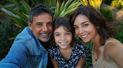 Naklejka premium The Family Smiling Together