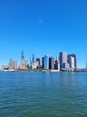 Obraz premium new york skyline seen from the staten island ferry