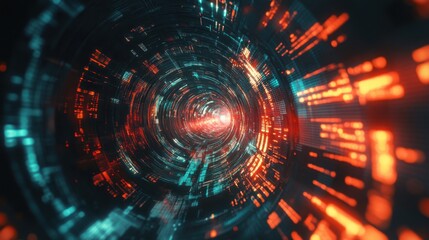 Fototapeta premium Digital analytics screen perspective. Generative AI