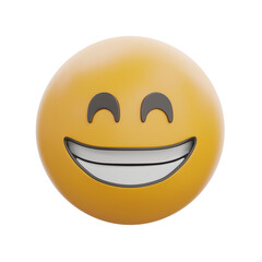 3D Beaming Face With Smiling Eyes Emoji