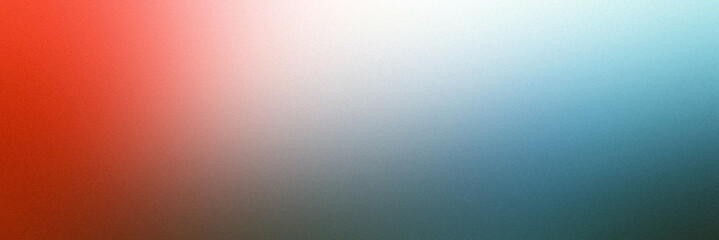 Noise abstract red, white and blue background. Color palette, colorful multi-color pattern with a soft noise effect. Holographic blurred grainy gradient banner texture