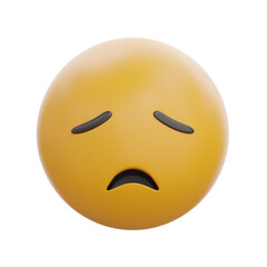 3D Disappointed Face Emoji Expression Icon